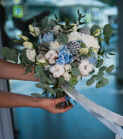 Букет свадебный Silver bouquet