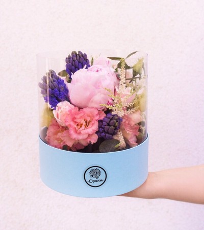 Коробка с цветочным наполнением Амели